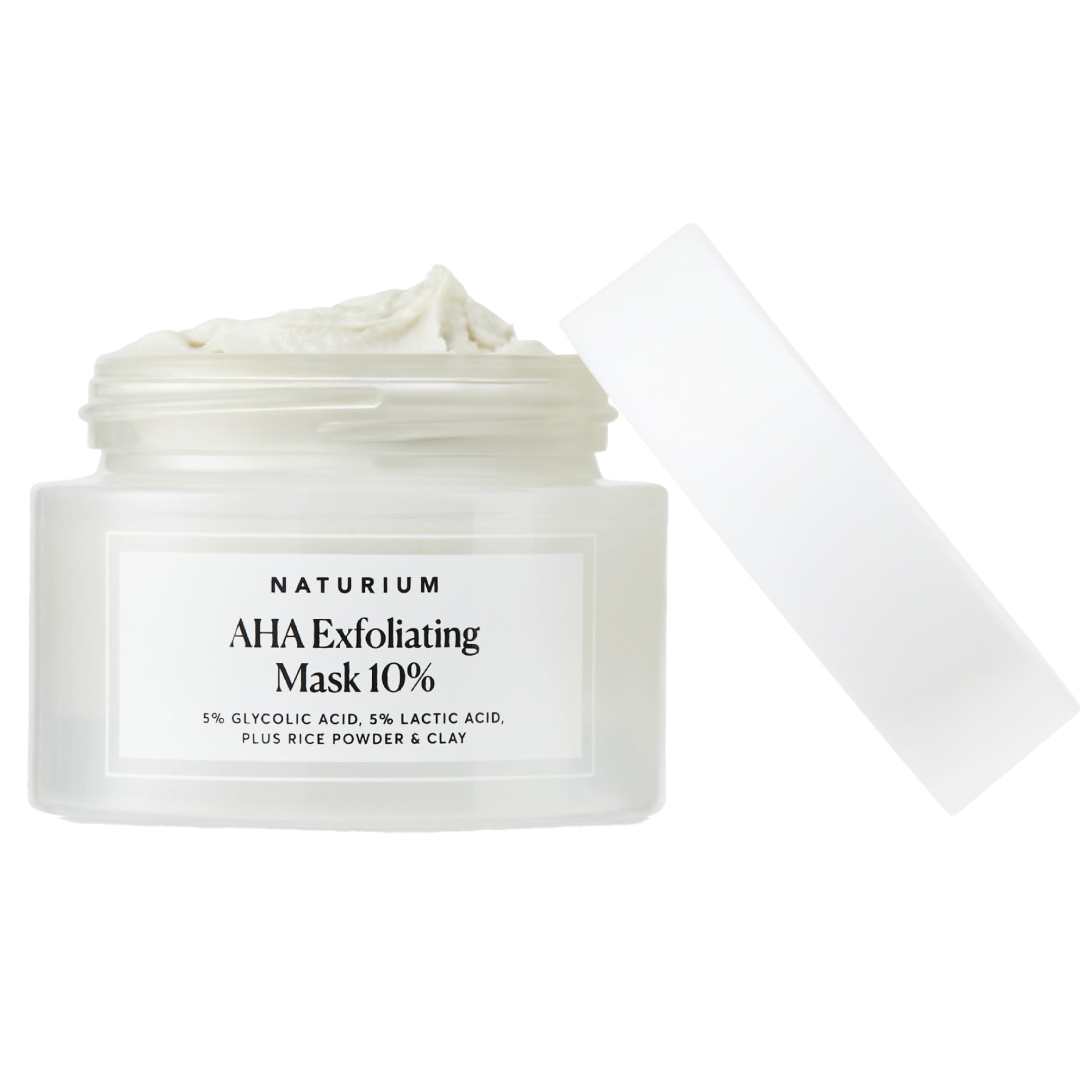 Naturium mask front packaging shows product and size benefit: clear labeling and compact jar