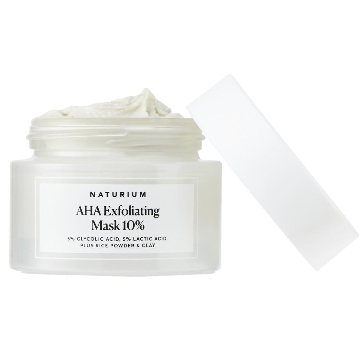 Naturium mask front packaging shows product and size benefit: clear labeling and compact jar