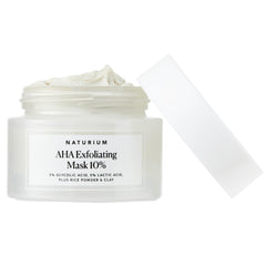 Naturium mask front packaging shows product and size benefit: clear labeling and compact jar