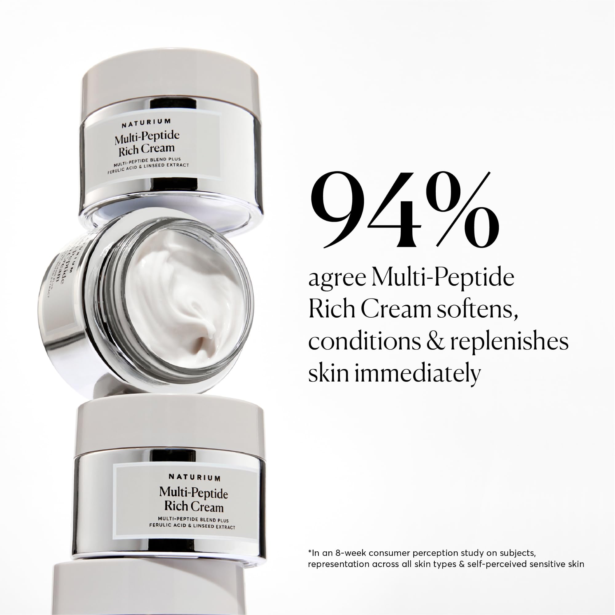 Naturium cream being massaged onto face indicating smoothing benefits