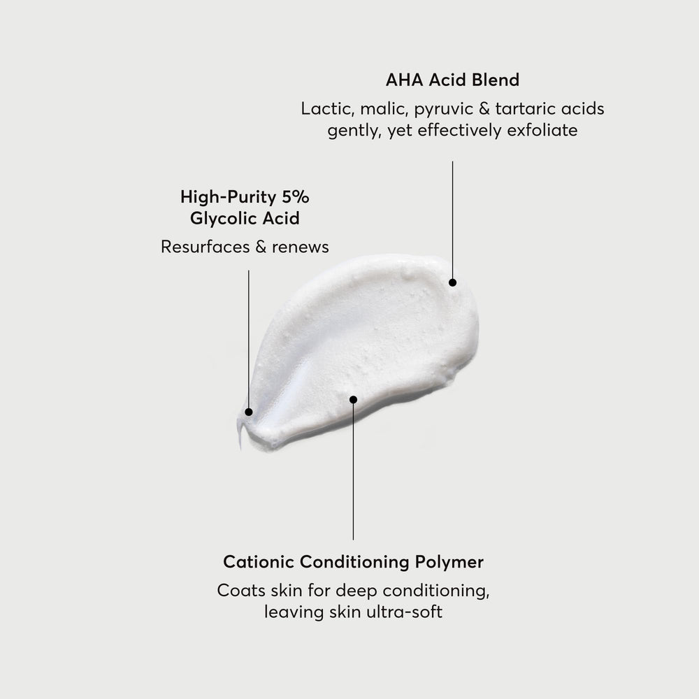 Naturium creamy foaming texture demonstrating gentle exfoliation and hydration