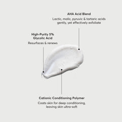 Naturium creamy foaming texture demonstrating gentle exfoliation and hydration