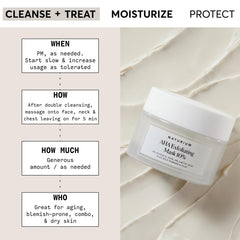 Naturium texture closeup revealing creamy exfoliating formula for gentle resurfacing benefit