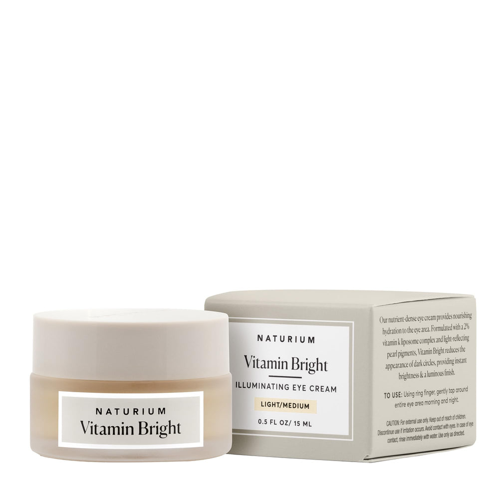 Naturium tube front view showing product branding and instant brightening benefits