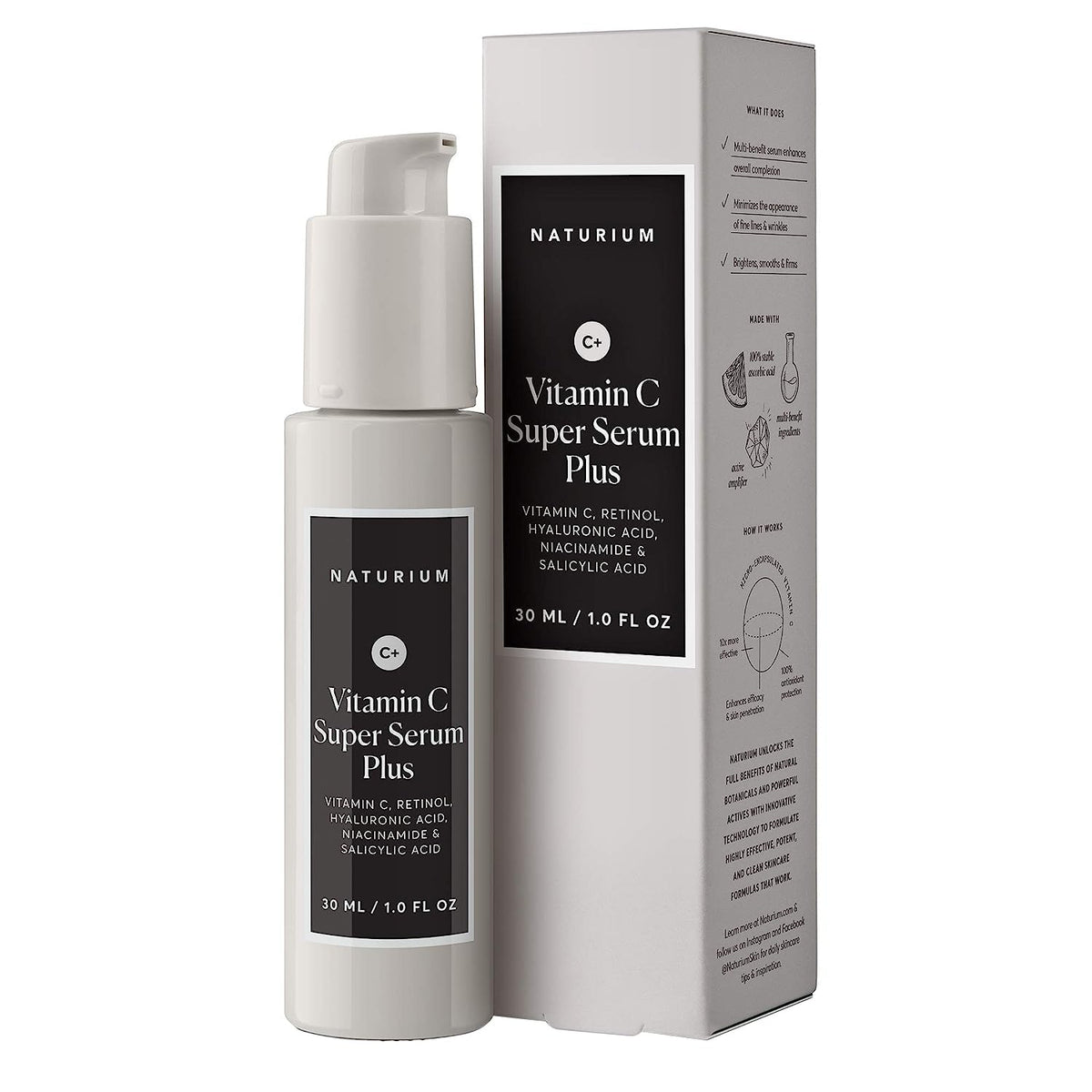 Naturium front packaging showing bottle and label for quick identification and trust