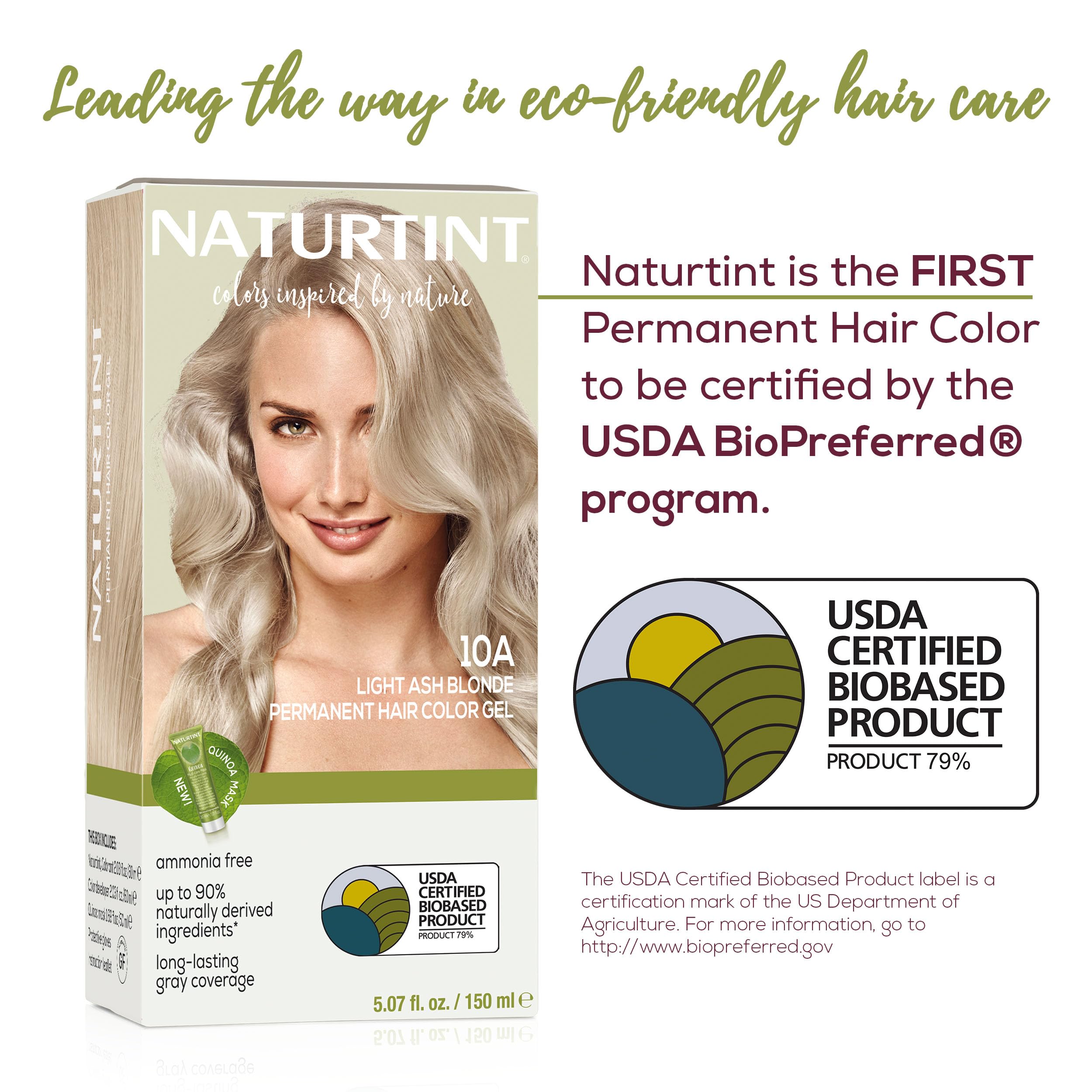 Applying Naturtint on hair demonstrating even coverage benefit