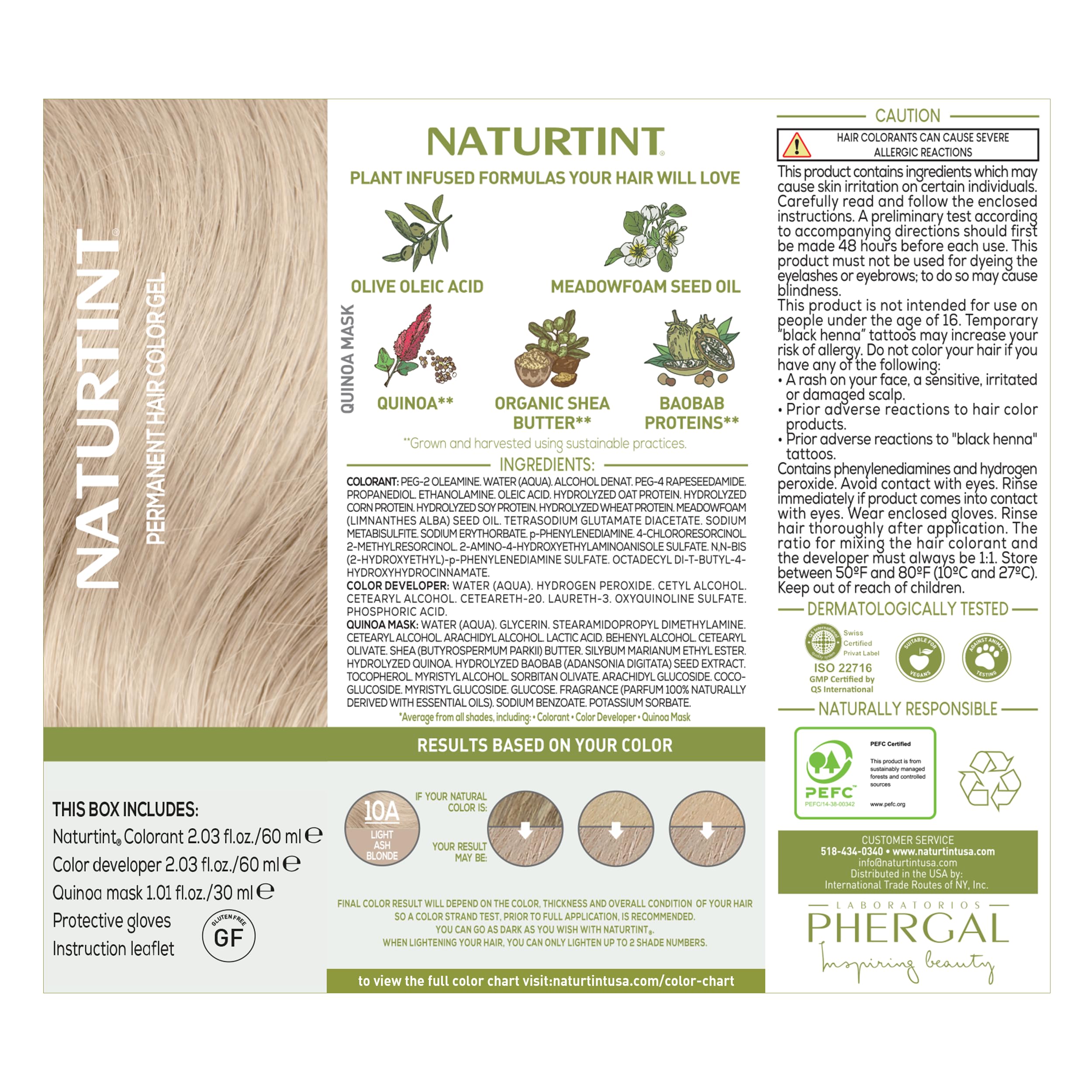 Close-up of hair after Naturtint showing smooth conditioned texture