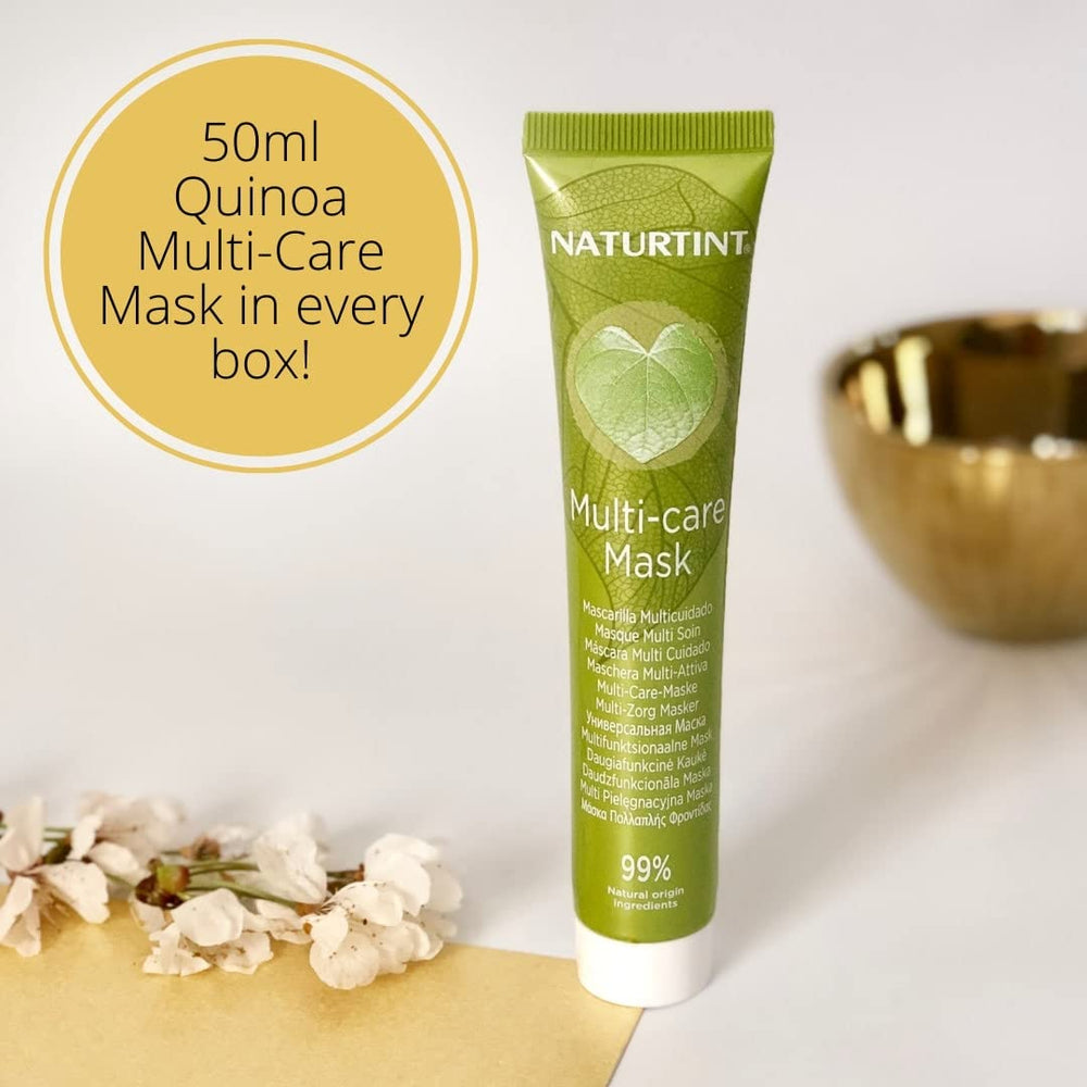 Person applying Naturtint in bathroom highlighting easy use