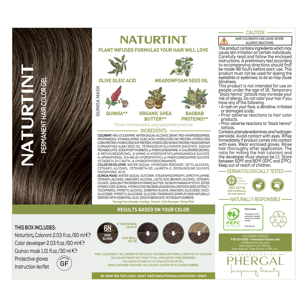 Naturtint next to ruler to show kit size and how many applications included