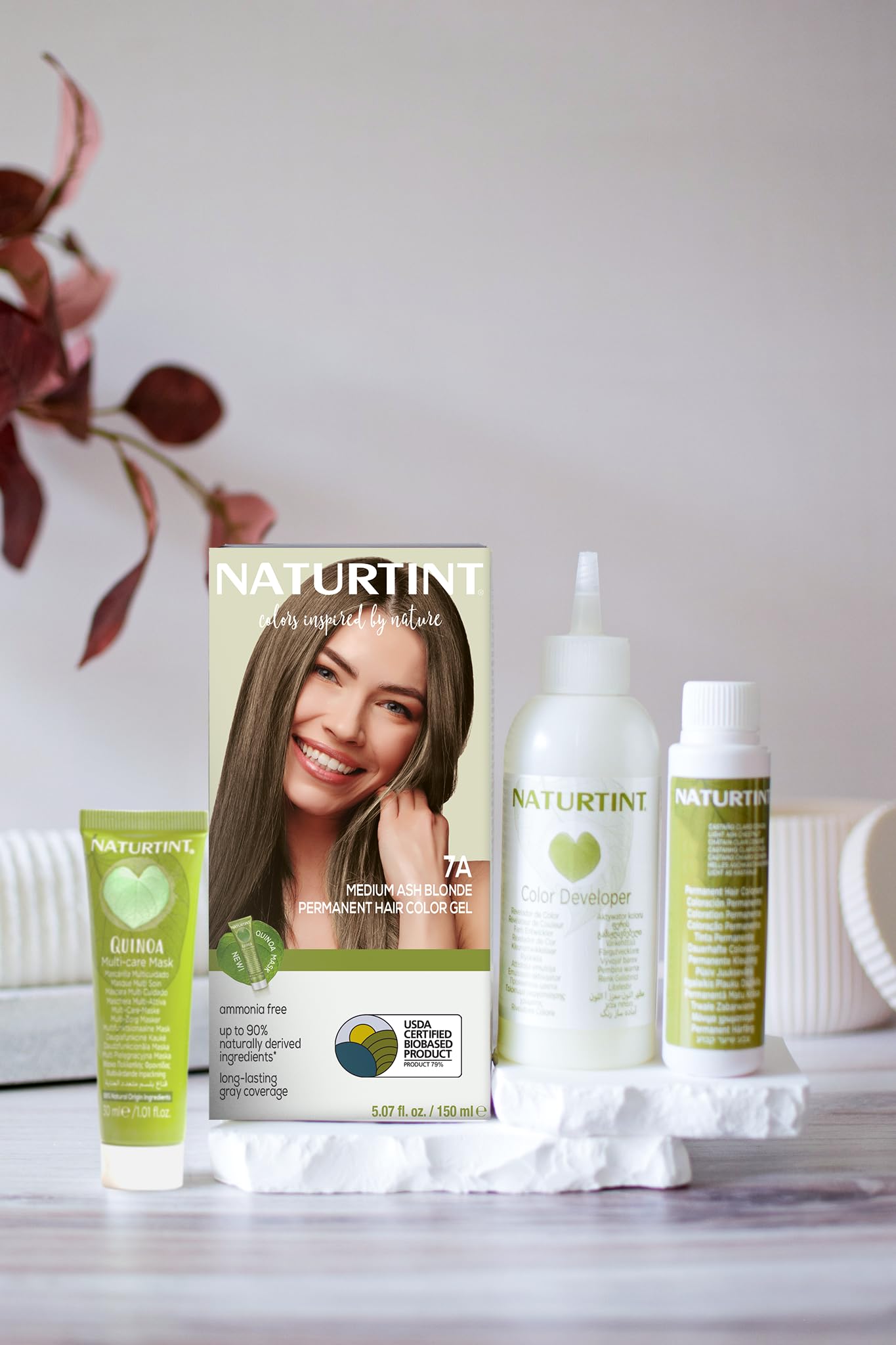 Naturtint application brush and gloves in use for precise, mess-free coloring