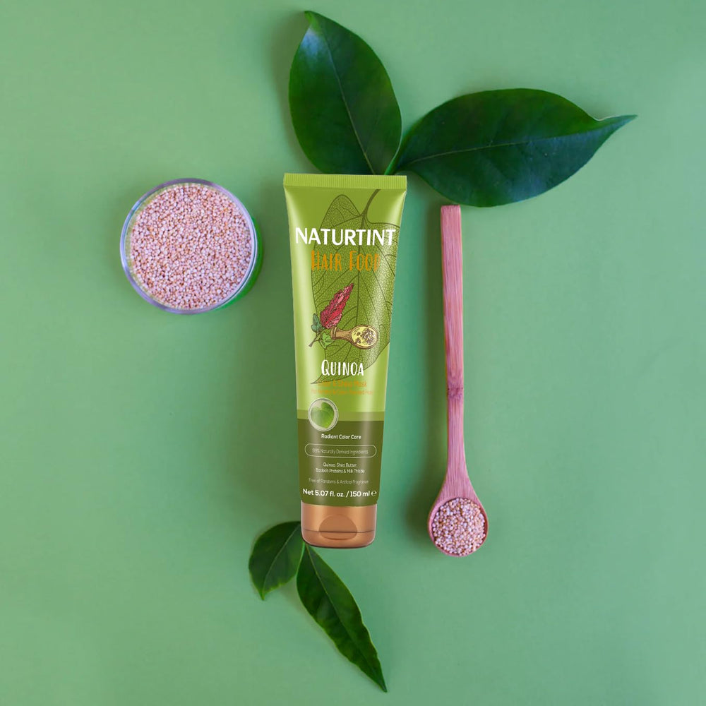 Naturtint mask applied on hair demonstrating smoother, shinier strands