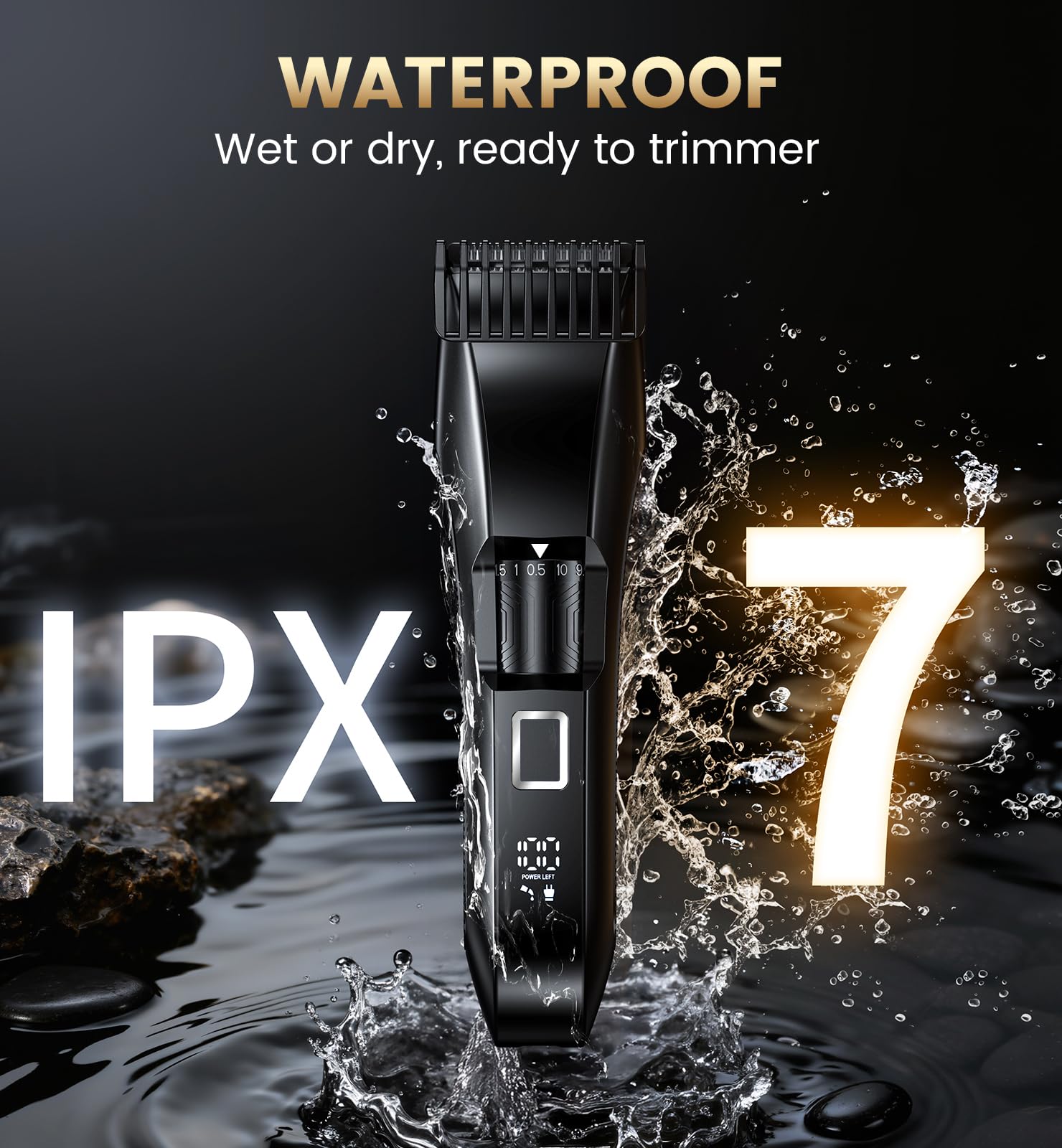 NAUQUOHZ trimmer beside ruler showing size and travel-friendly portability