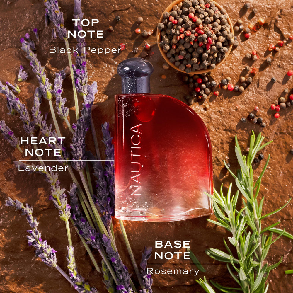 Nautica Red deodorizing body spray canister showing spray nozzle for fast refresh