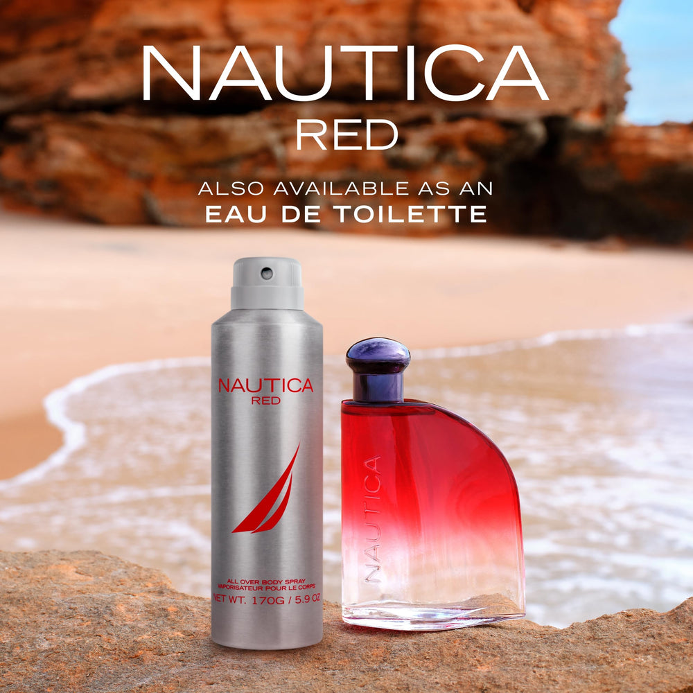 Nautica Red scent notes visual with pepper lavender rosemary for scent clarity