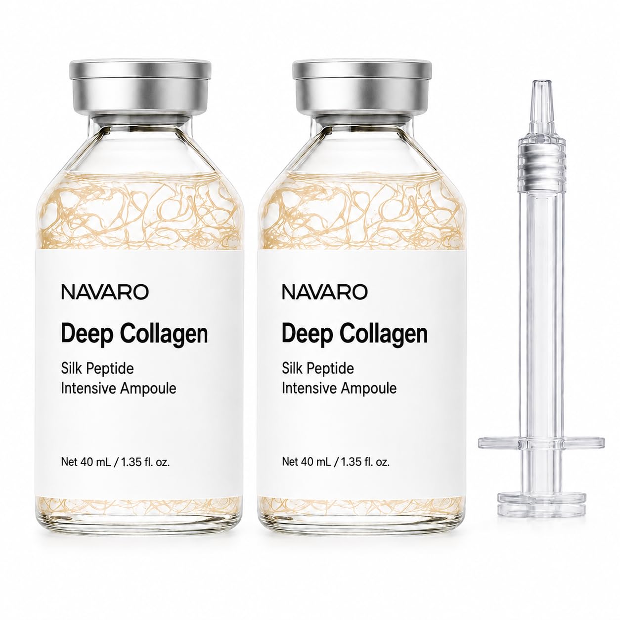 Navaro front packaging showing ampoule bottles and clear benefits