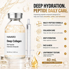 Navaro open dropper dispensing serum illustrating lightweight texture