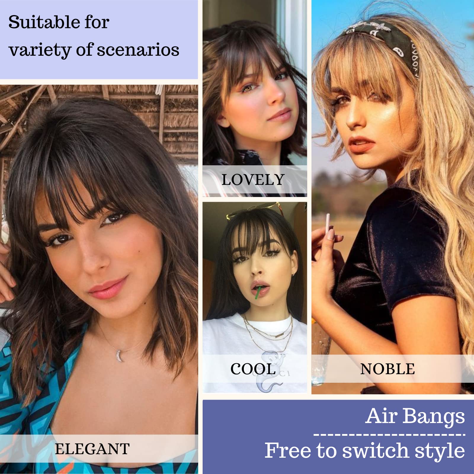 NAYOO bangs after styling curled to demonstrate heat-friendly versatility