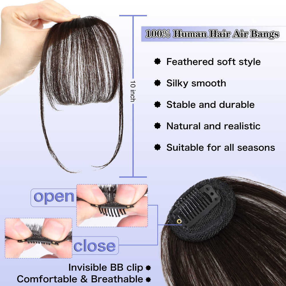 NAYOO close-up texture of human hair bangs for realistic shine and softness
