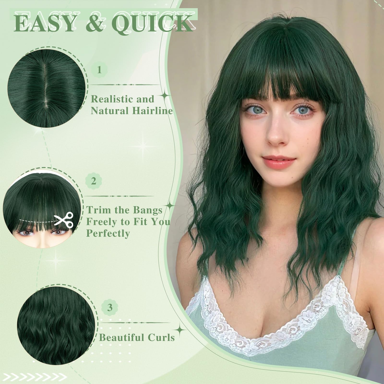 NAYOO close-up of fiber texture showing soft, heat-resistant wave benefit