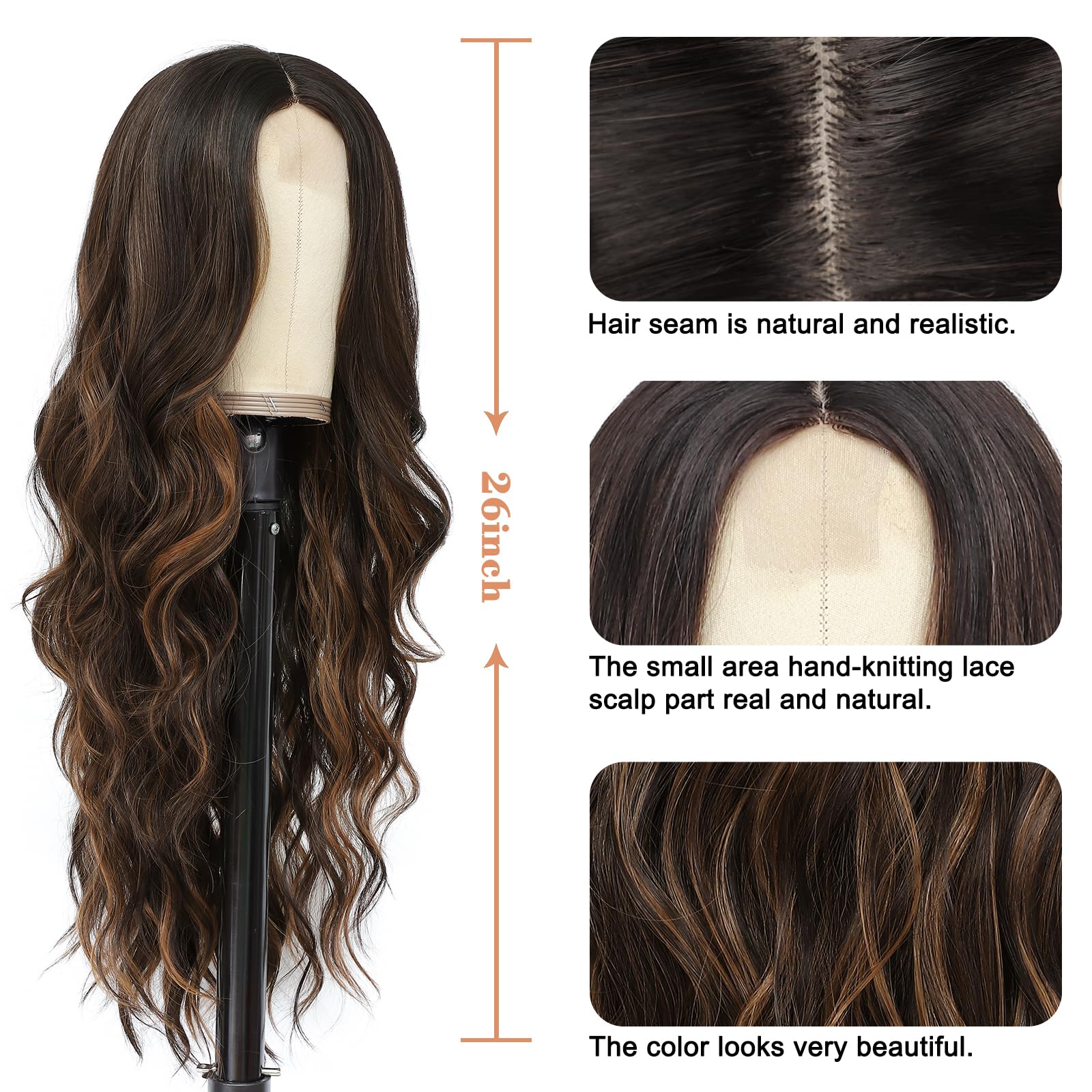 NAYOO texture detail of wavy heat-resistant fibers showing soft sheen benefit: easy styling