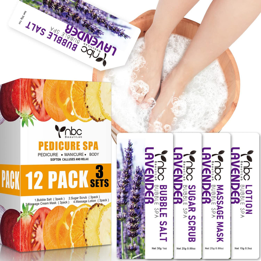 nbc BeautiLab box front view showing lavender packaging and clear treatment list benefits
