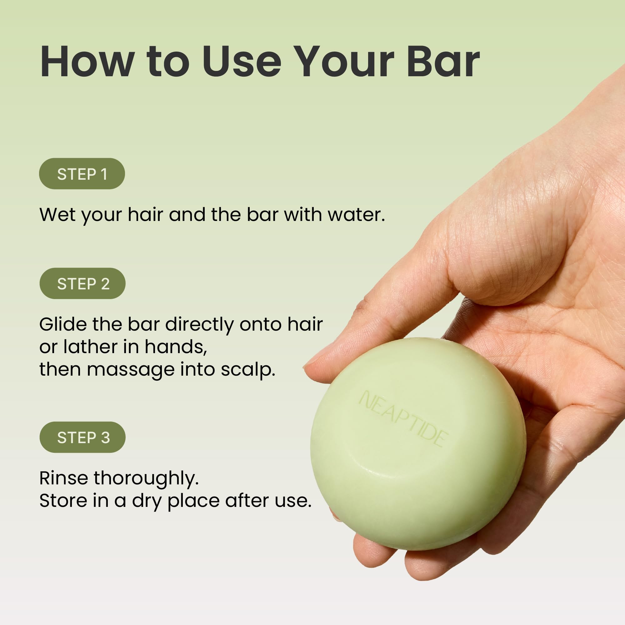 NEAPTIDE scalp and hair result comparison promoting fuller-looking hair
