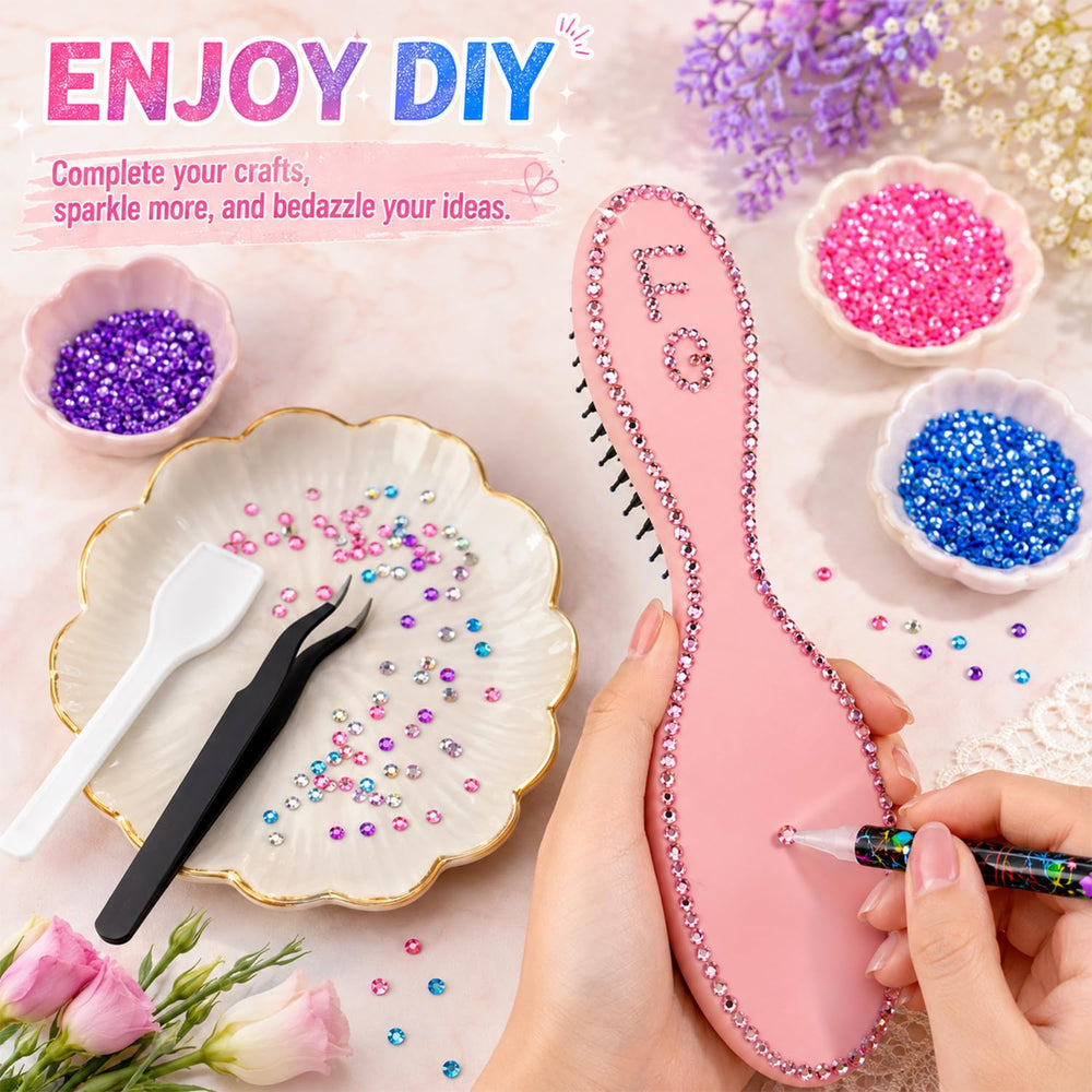 Nebulightstar pickup pen and tweezers close-up for precise rhinestone placement and control