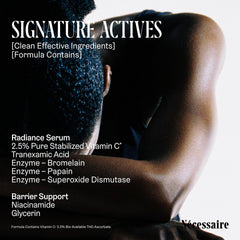 Nécessaire texture drop on skin showing lightweight serum absorption and finish