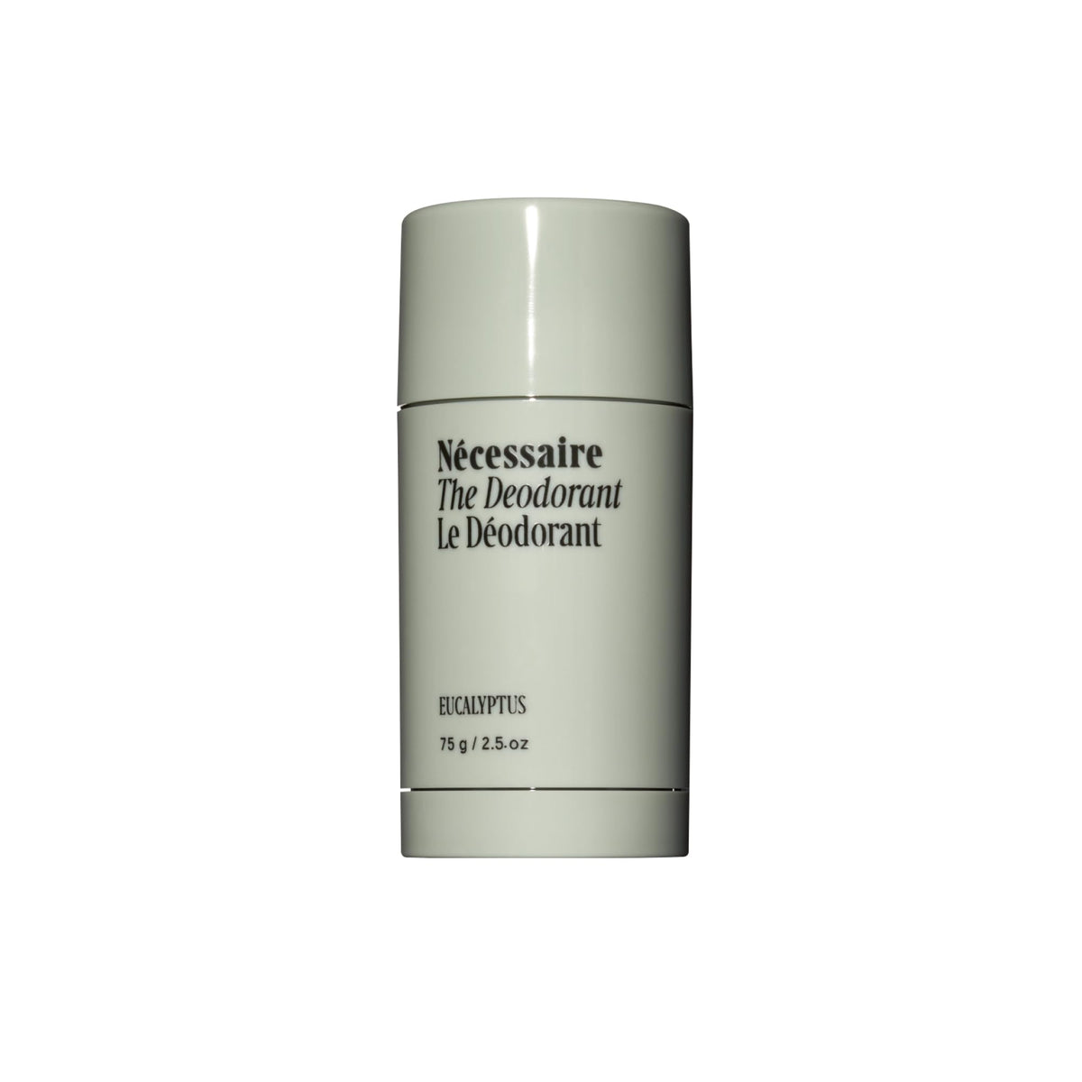 Nécessaire front packaging showing sleek tube and eucalyptus scent benefit
