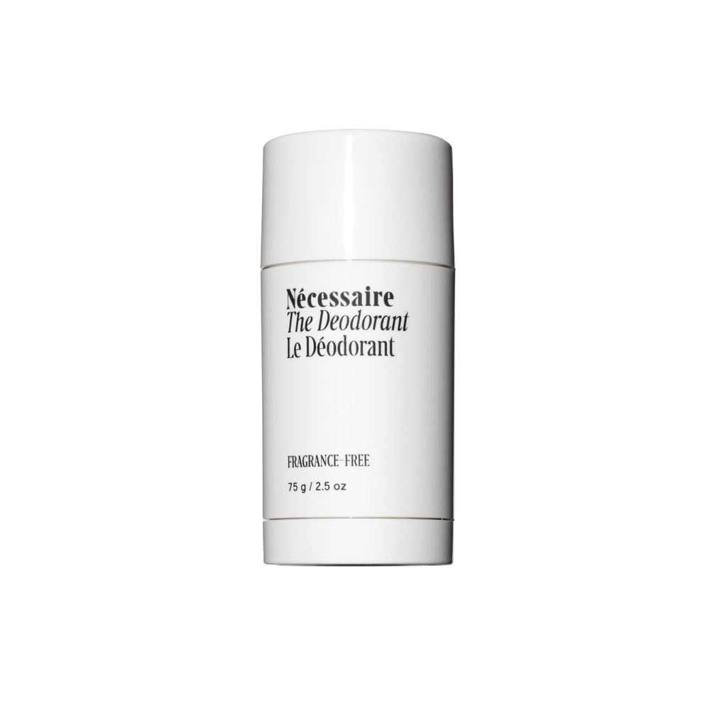 Nécessaire front packaging showing clean design and easy use benefit