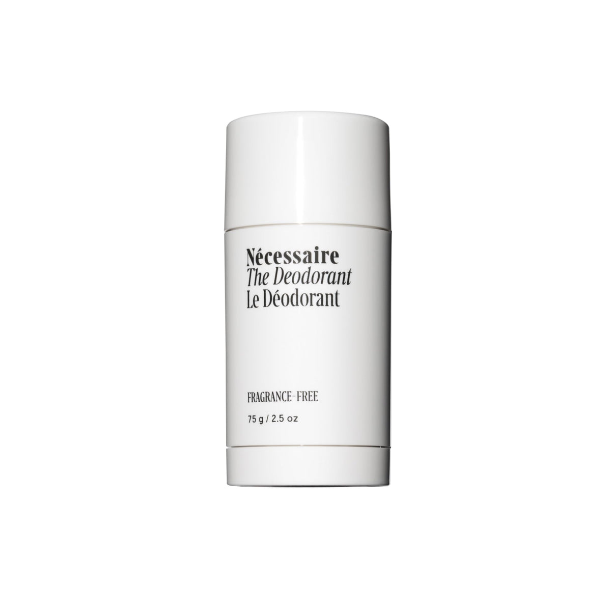Nécessaire front packaging showing clean design and easy use benefit