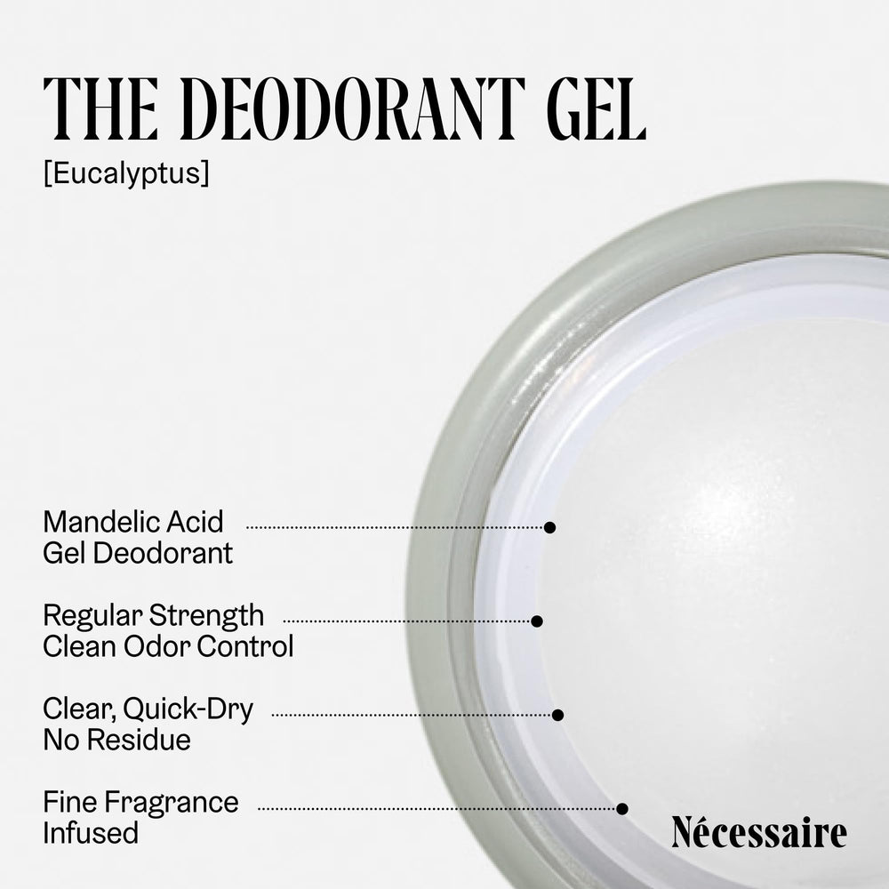 Nécessaire label detail highlighting mandelic acid and witch hazel ingredients