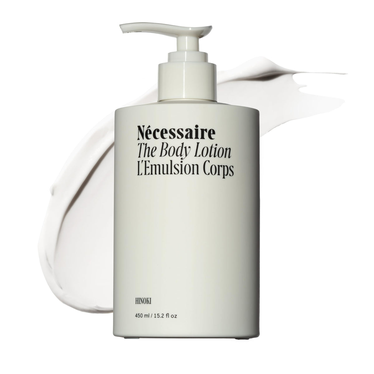 Nécessaire front bottle view showing sleek packaging and product benefit