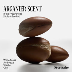 Nécessaire cream texture close-up showing rich hydration benefits