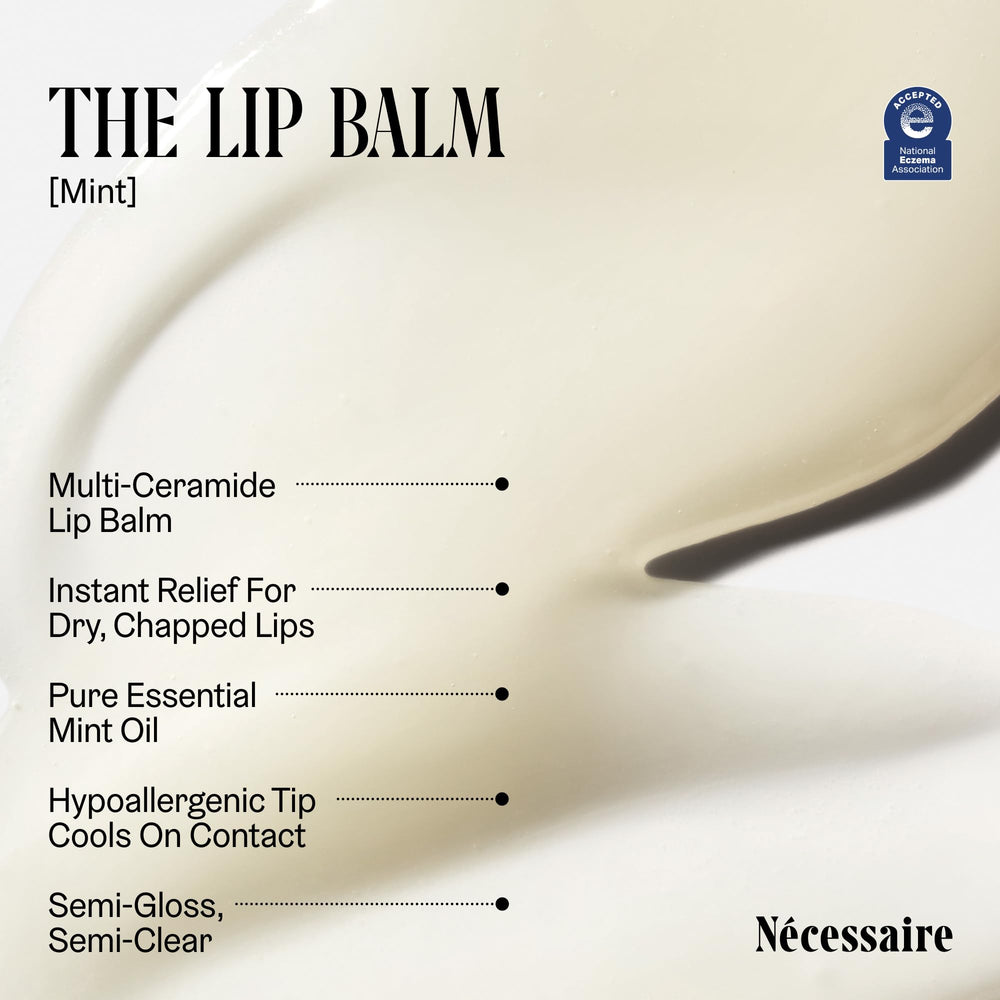 Nécessaire close-up swipe on hand demonstrating moisturizing finish benefit