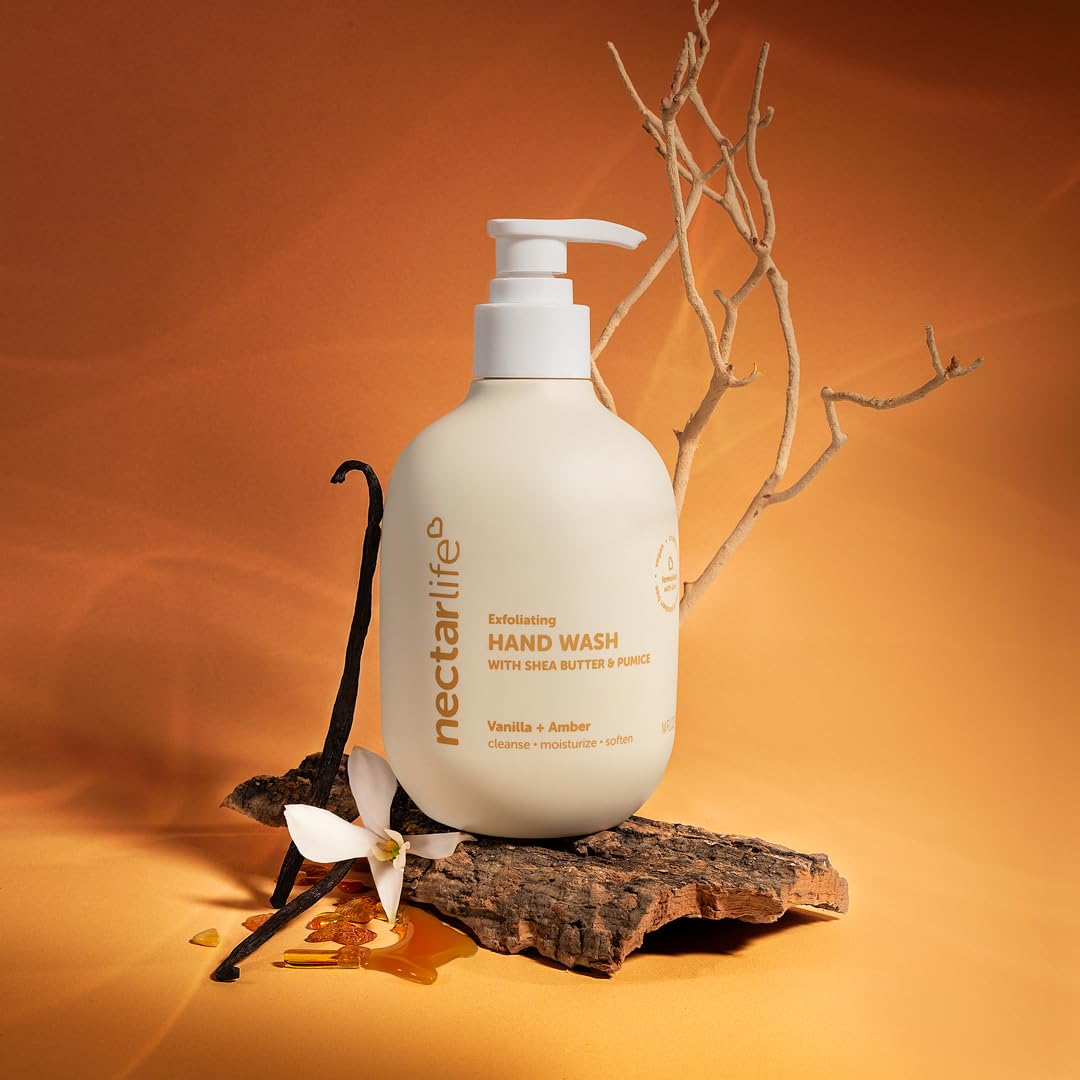 Nectar Bath Treats hand wash lather pouring into palm showing moisturizing, creamy foam benefit