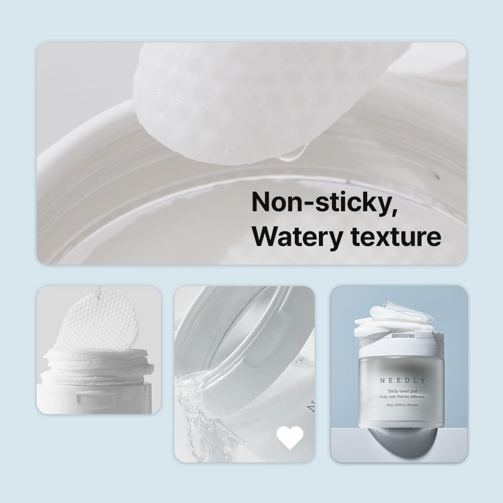 NEEDLY open pack with visible 80 pads illustrating high-volume essence and count