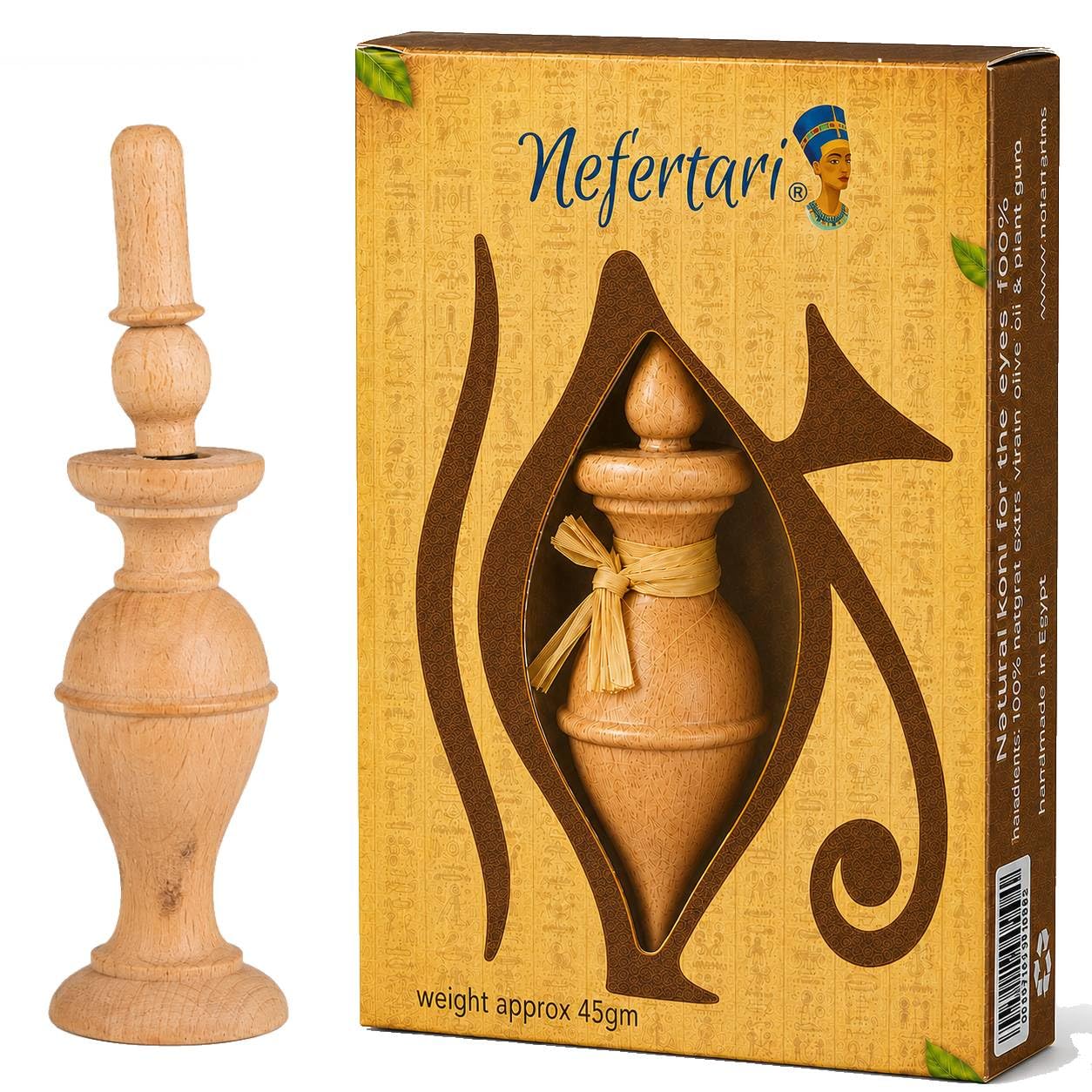 Nefertari front view of Pharaoh packaging showcasing artisanal design and protection