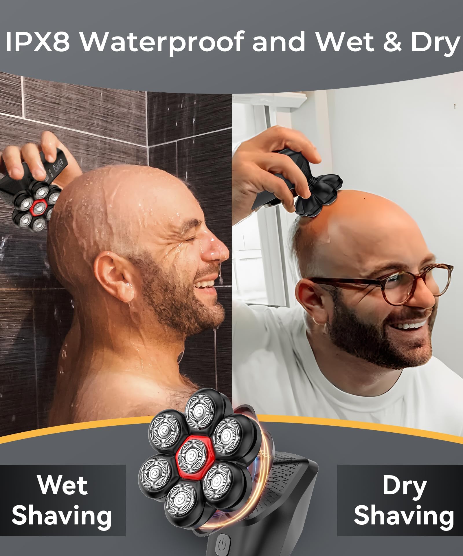 NEICIT grooming kit with trimmer, brush, and attachments for complete head and facial care