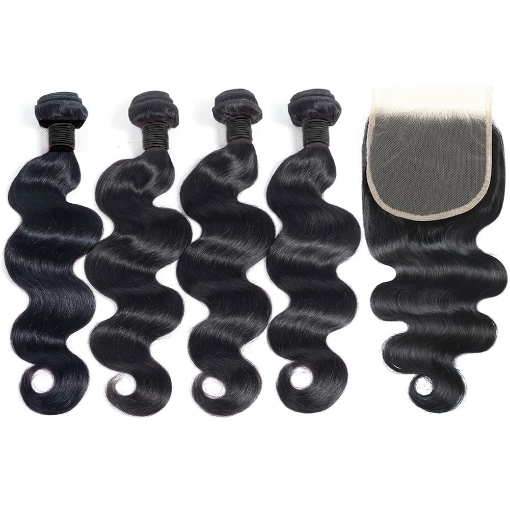 NEIHKY 5x5 HD lace closure close-up blending into skin for a natural hairline