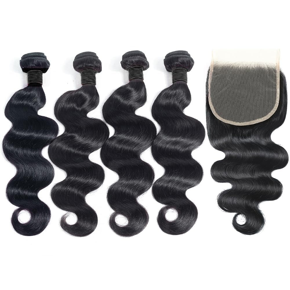 NEIHKY 5x5 HD lace closure close-up blending into skin for a natural hairline