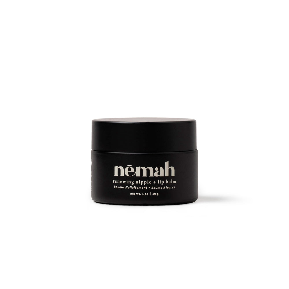 Nemah jar front view showing label and compact 1 oz size benefit