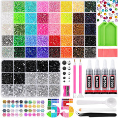 NEOACT front packaging showing two organized rhinestone boxes for ready crafting