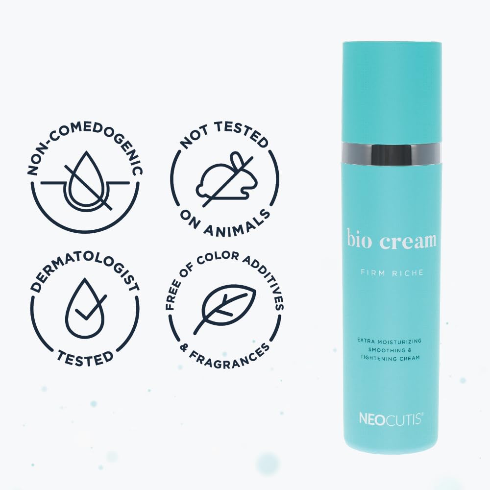 NEOCUTIS product label close-up showing directions and dermatologist-tested claim