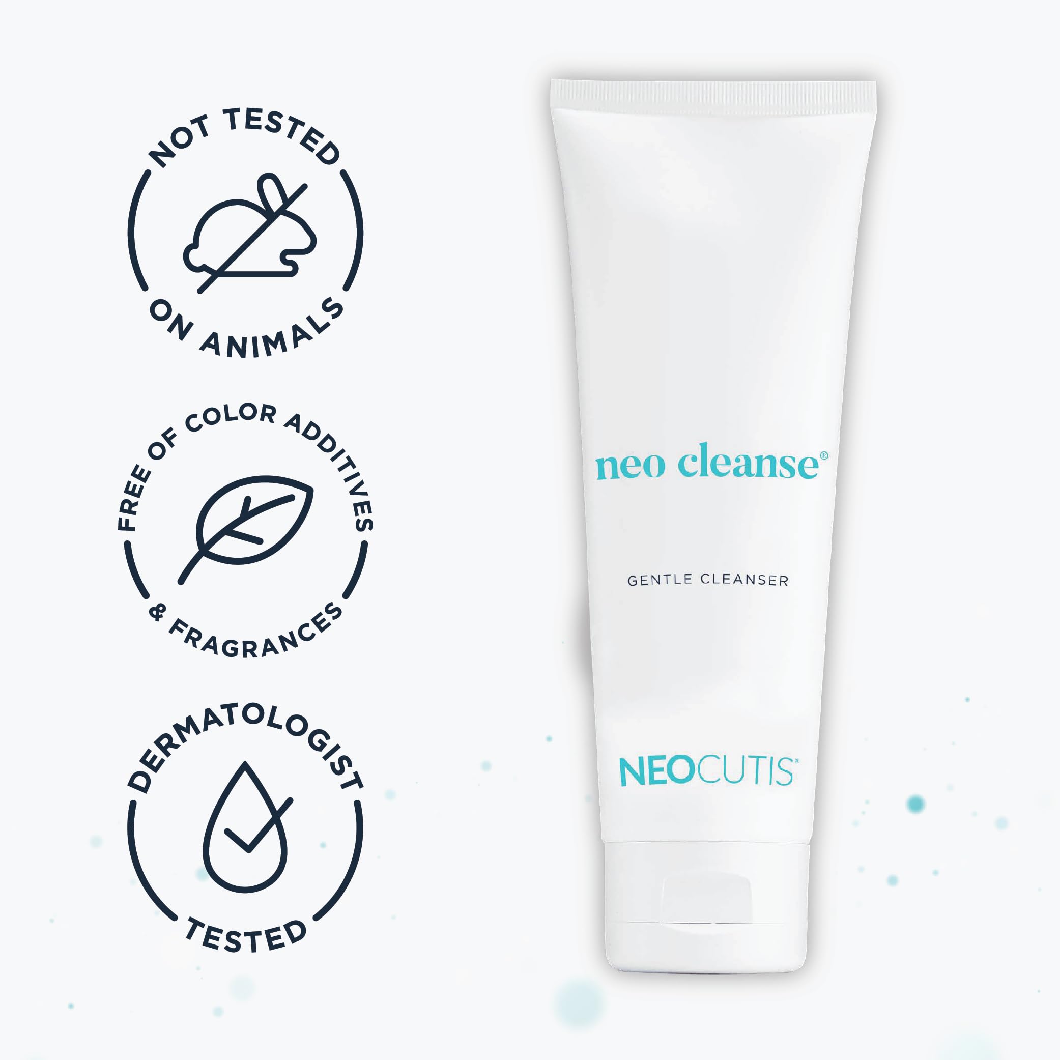NEOCUTIS applied to hand demonstrating soft, hydrating lather