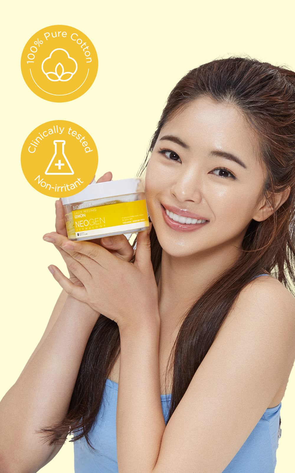 NEOGEN DERMALOGY ingredient label close-up highlighting lemon AHA radiance benefit