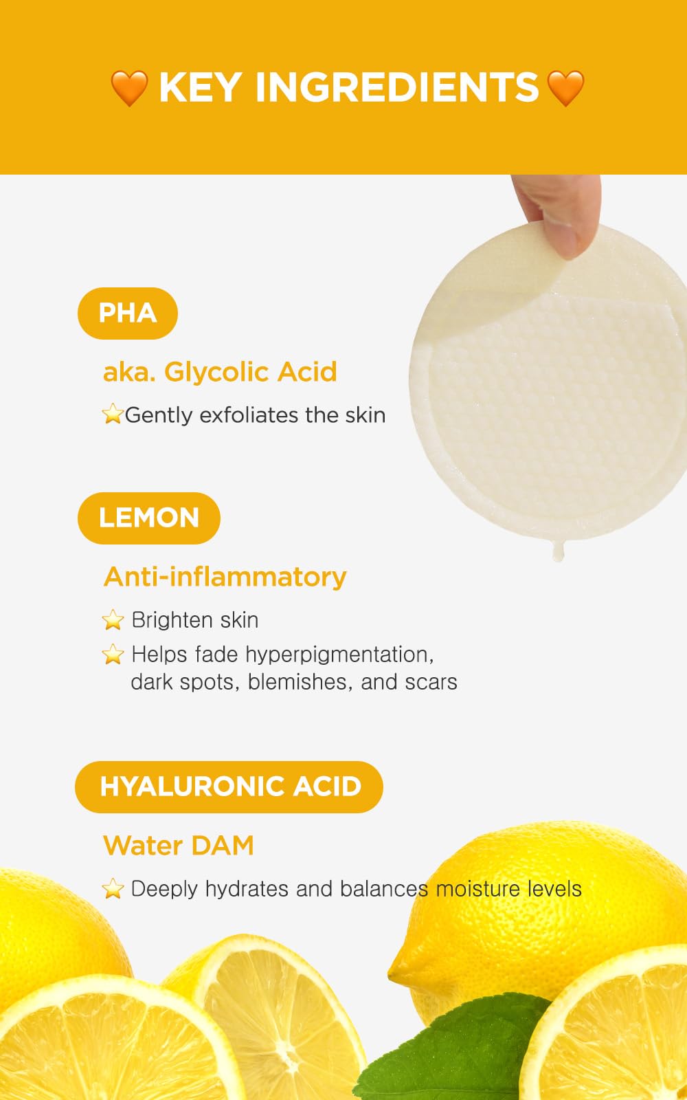 NEOGEN DERMALOGY pad held in hand to show size and easy at-home application benefit
