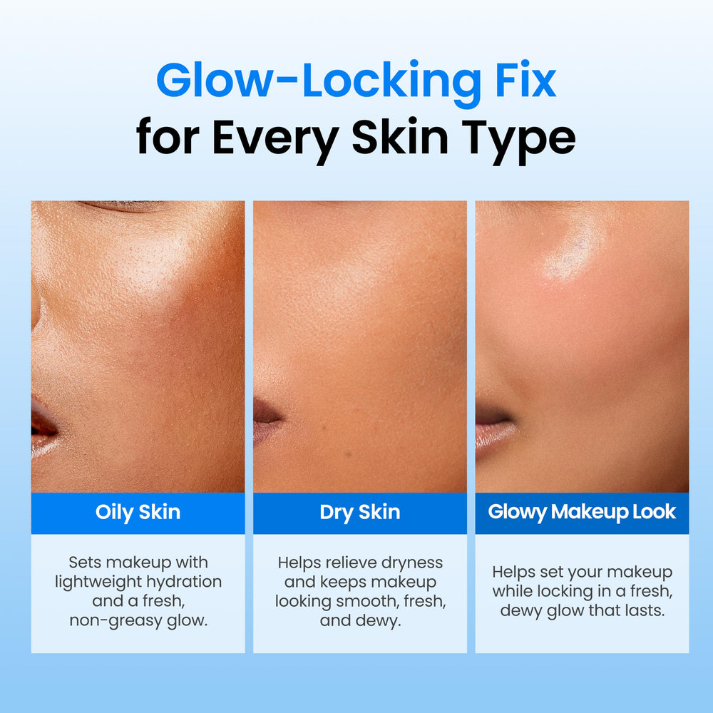 NEOGENLAB DERMALOGY after-spray skin texture showing smooth, non-sticky benefit