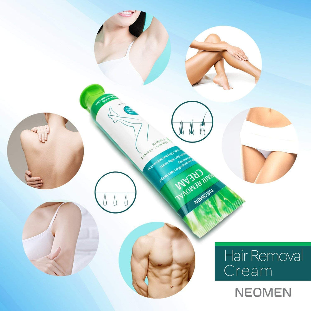 NEOMEN spatula applying cream to skin for precise, mess-free use