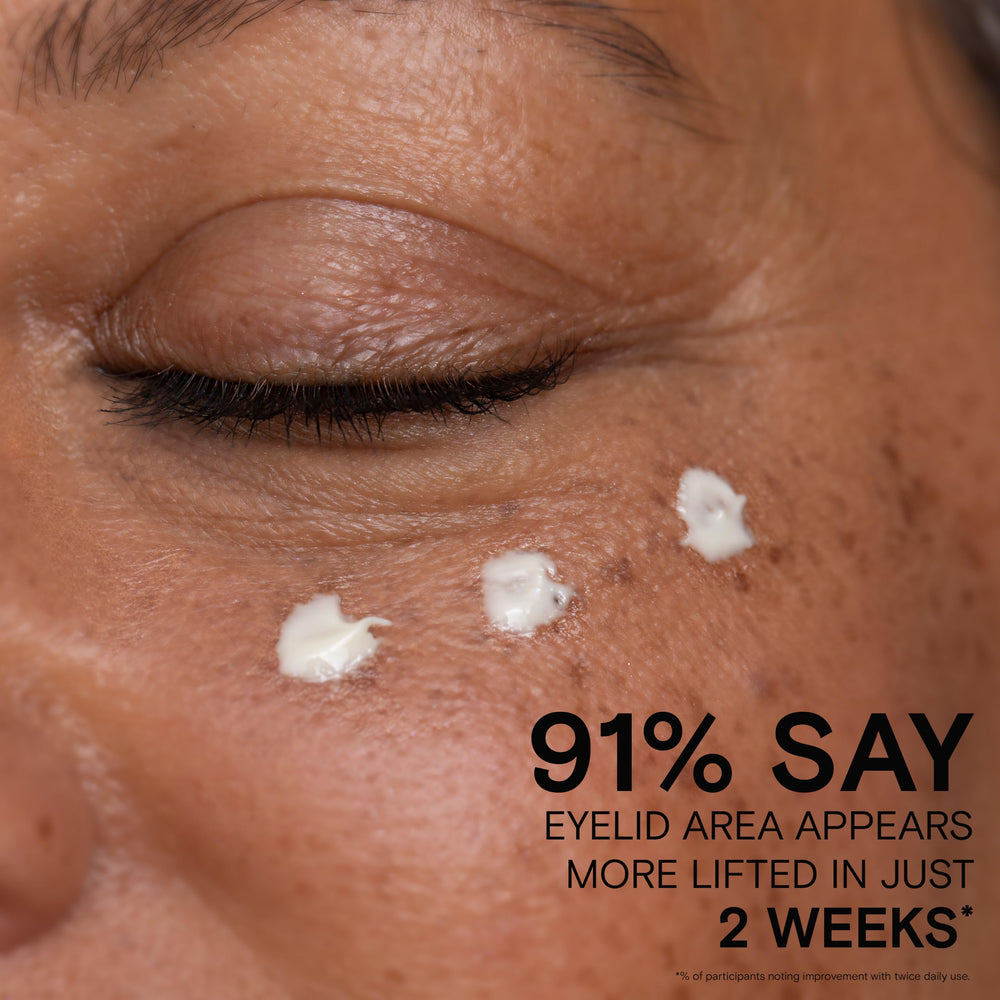 NEOSTRATA application under-eye model demonstrating gentle patting
